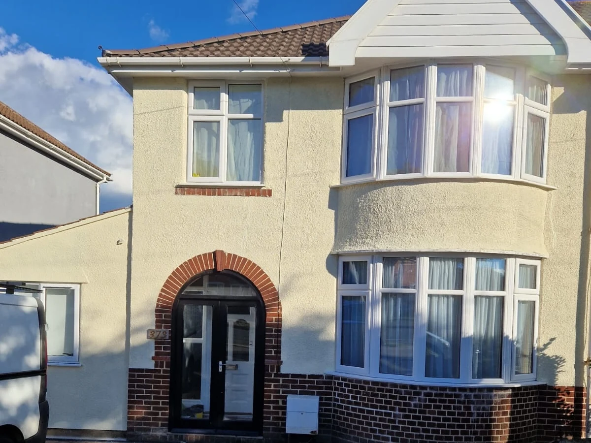 exterior house painting after cream finish preston rose decor 1