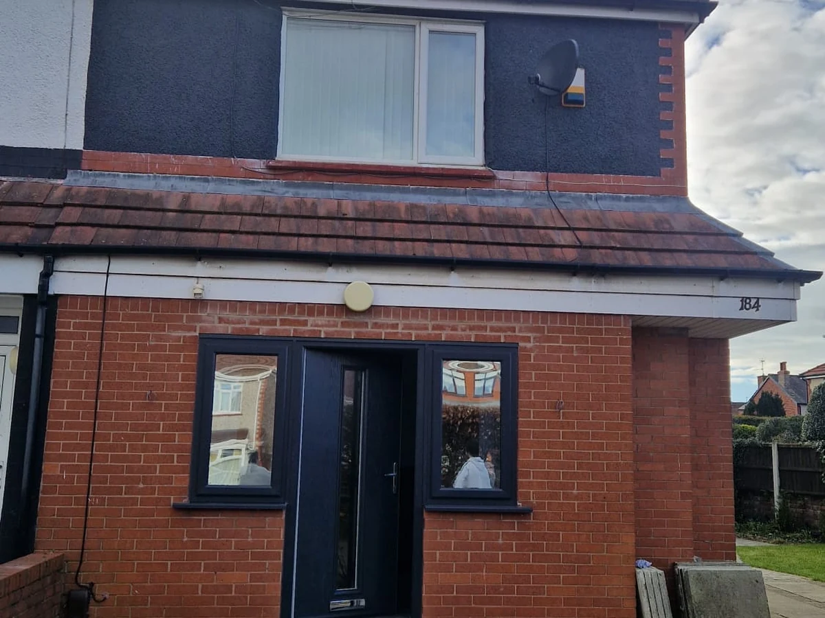 exterior-house-painting-red-brick-white-trim-preston-rose-decor exterior house painting red brick white trim preston rose decor 1