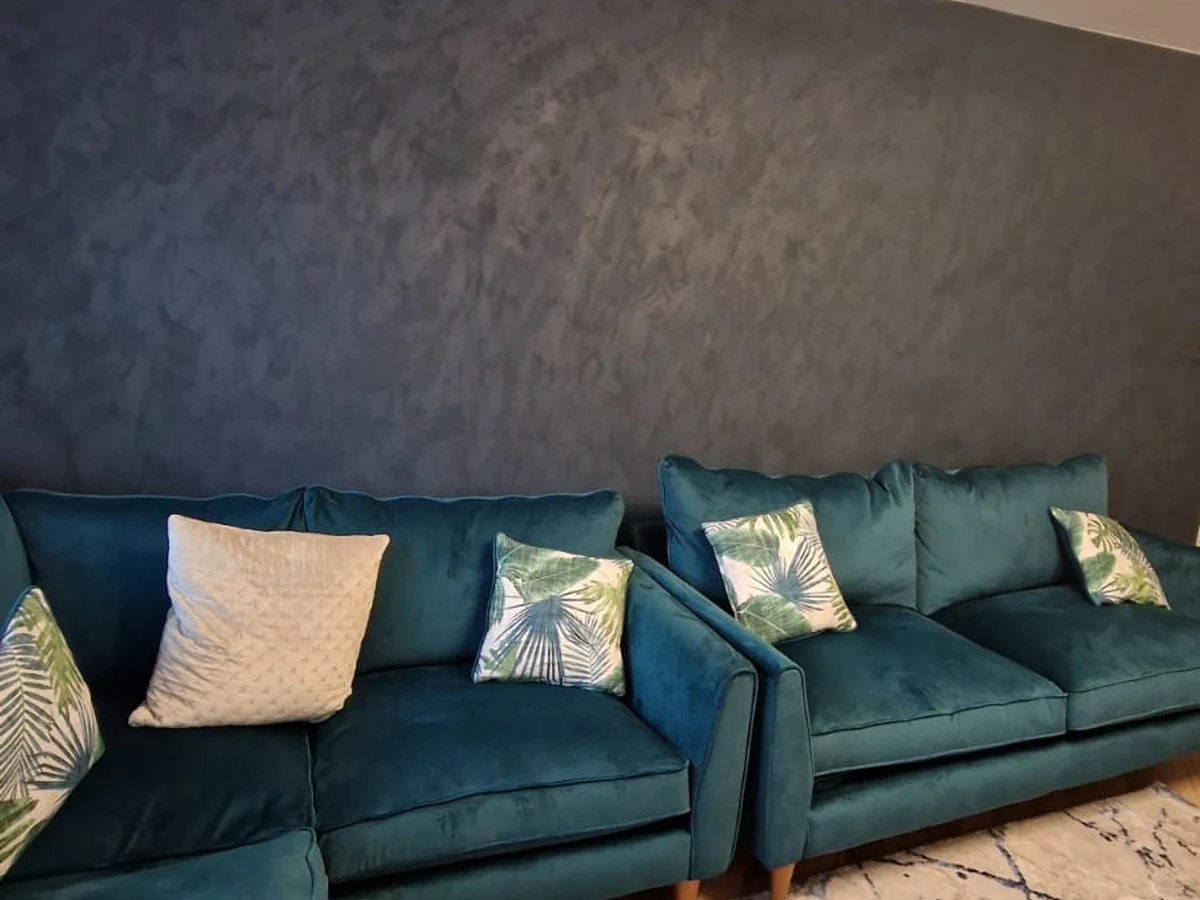 interior living room painting accent wall sofa preston rose decor