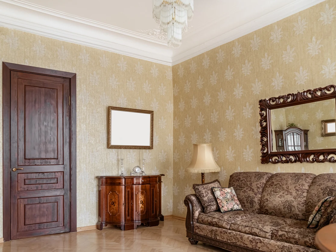 wallpaper-hanging-gold-cream-damask-traditional-white-coving-preston-rose-decor wallpaper hanging gold cream damask traditional white coving preston rose decor